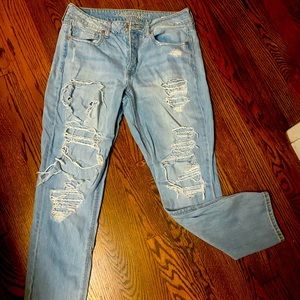 Womens Sz 6 American Eagle Tomgirl Distressed Jean